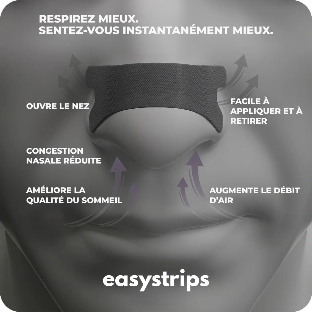 BreathX | Bande nasale magnétique intelligente – Pour une respiration libre et un sommeil réparateur