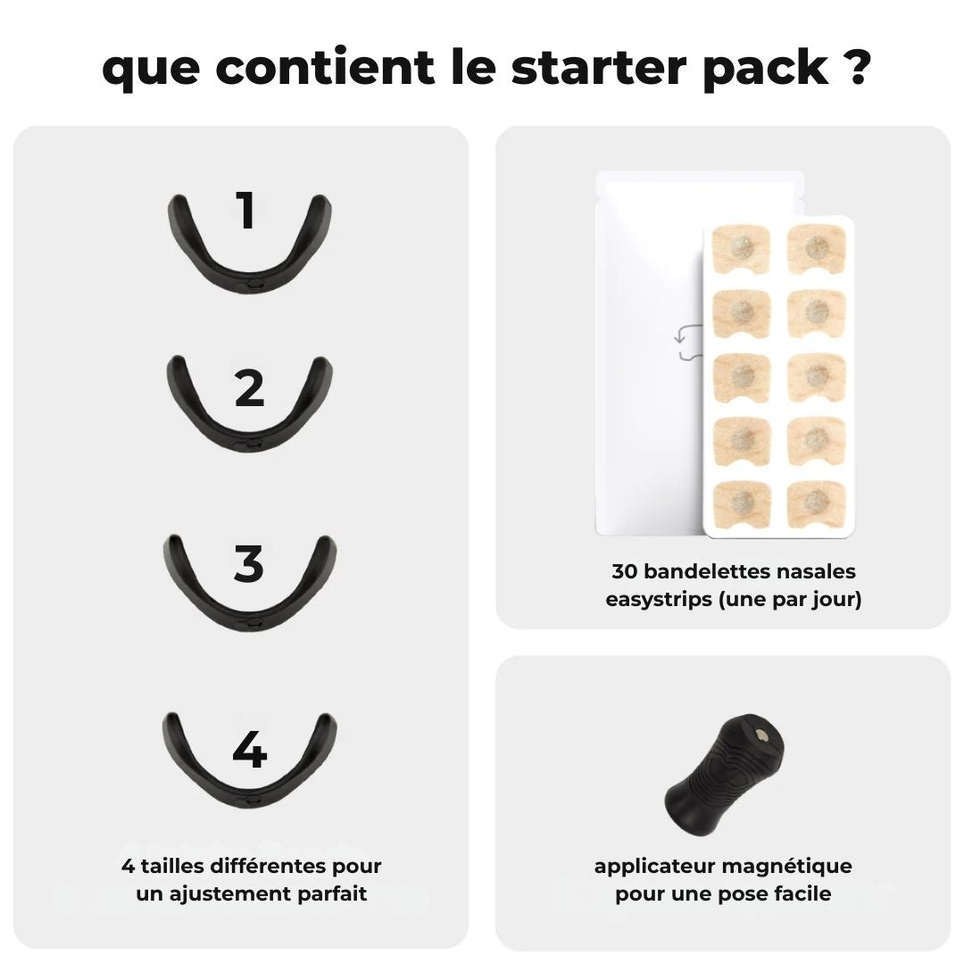 BreathX | Bande nasale magnétique intelligente – Pour une respiration libre et un sommeil réparateur